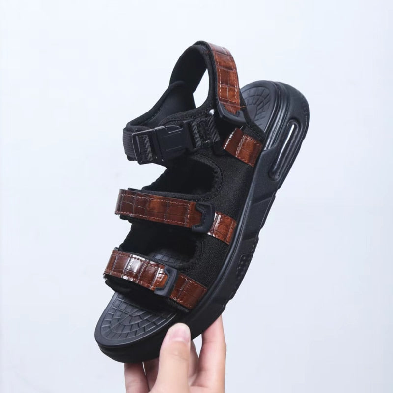 Sandália Masculina Couro de Luxo