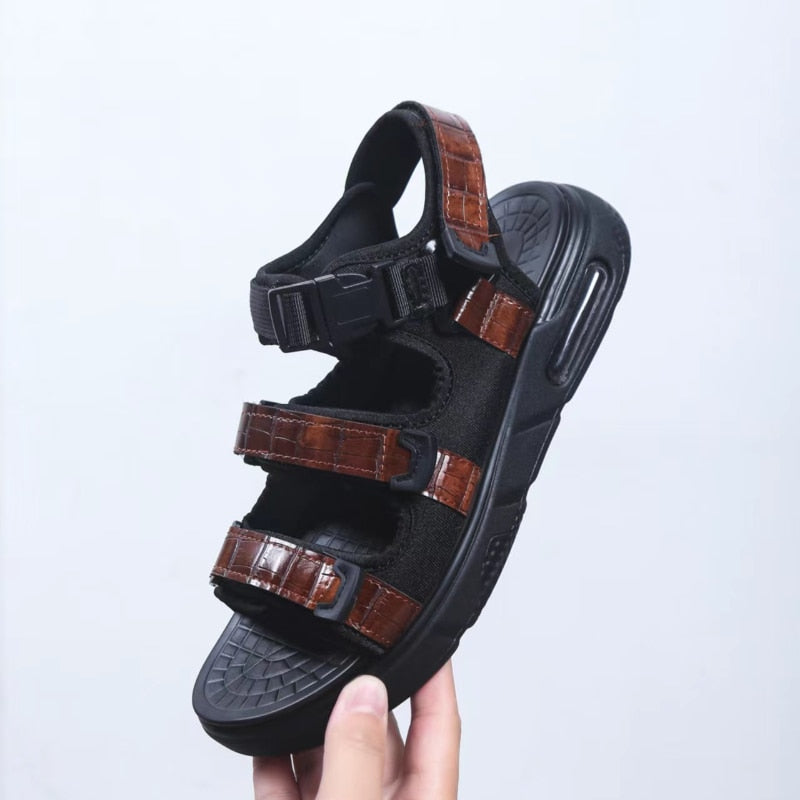 Sandália Masculina Couro de Luxo