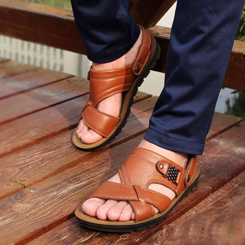 Sandália de Couro Masculina