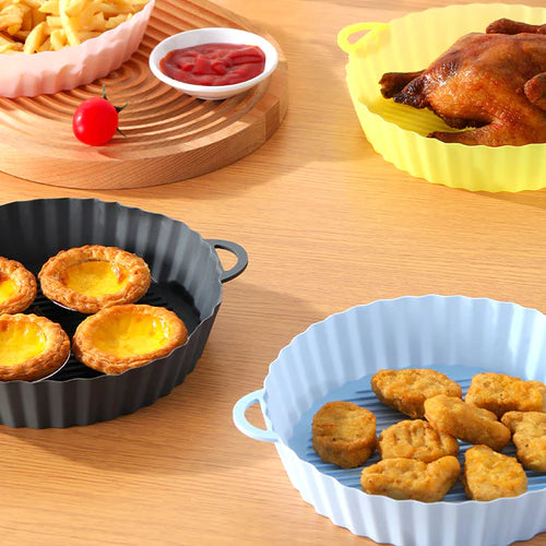 Forro de Silicone Reutilizável Antiaderente para AirFryer