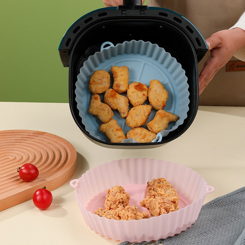 Forro de Silicone Reutilizável Antiaderente para AirFryer